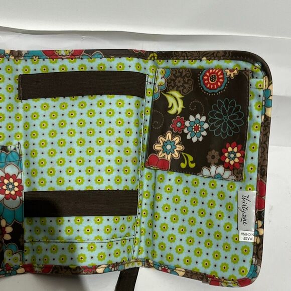 Thirty One Floral iPad Tablet Kindle Tri-Fold Tablet Organizer Holder CBrown - Picture 4 of 10